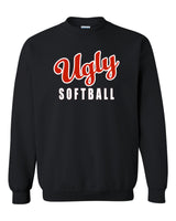 CVCHS Ugly Softball Black Crew Neck Sweatshirt - 2 Logo Options
