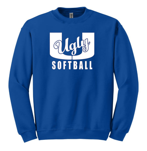 CVCHS U Ugly Softball Royal Blue Crew Neck Sweatshirt - 2 Logo Options
