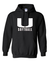 CVCHS U Softball Black Hooded Sweatshirt - 2 Logo Options