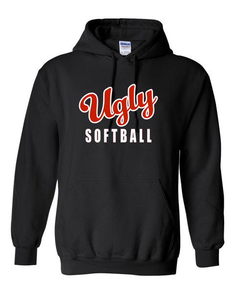 CVCHS Ugly Softball Black Hooded Sweatshirt - 2 Logo Options