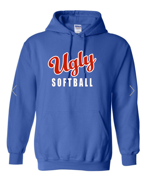 CVCHS Ugly Softball Royal Blue Hooded Sweatshirt - 2 Logo Options