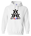 2023 Stunt Logo White Hooded Sweatshirt - 2 Logo Options
