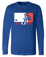 CVCHS Stunt Team Royal Blue Unisex Long Sleeve Jersey Tee - 4 Logo Options