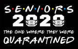 SENIORS 2020 QUARANTINED Black Unisex Short Sleeve Jersey Tee