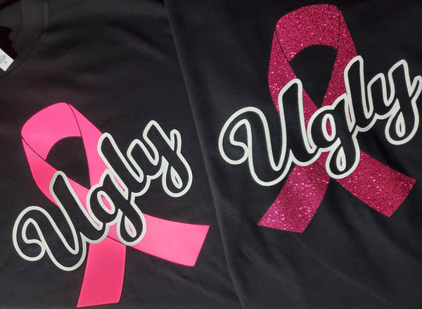 Breast Cancer Ugly Ribbon - CHOOSE YOUR STYLE