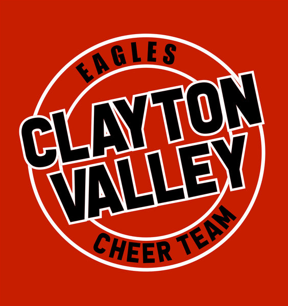 Red Glitter Clayton Valley Cheer Team
