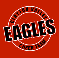 Red Glitter Clayton Valley Black Eagles Cheer Team