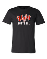 CVCHS Ugly Softball Black Unisex Short Sleeve Jersey Tee - 2 Logo Options