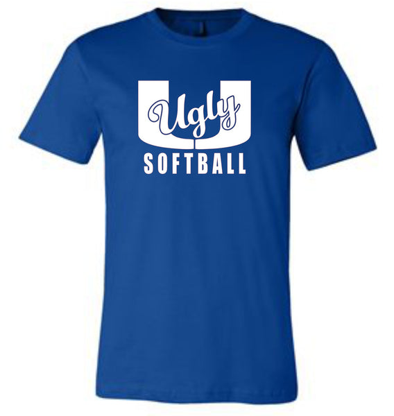 CVCHS U Ugly Softball Royal Blue Unisex Short Sleeve Jersey Tee - 2 Logo Options