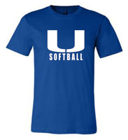 CVCHS U Softball Royal Blue Unisex Short Sleeve Jersey Tee - 2 Logo Options