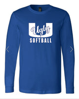 CVCHS U Ugly Softball Royal Blue Unisex Long Sleeve Jersey Tee - 2 Logo Options