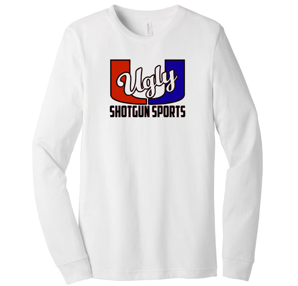 Shotgun Sports Red/Blue Ugly U Unisex Jersey Long Sleeve Tee - 3 Color Options