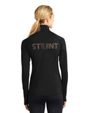 Rhinestone Stunt Team Black Ladies Sport-Wick® Stretch 1/2-Zip Pullover