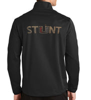 Rhinestone Stunt Team Black Unisex 1/2 Zip Active Soft Shell Jacket