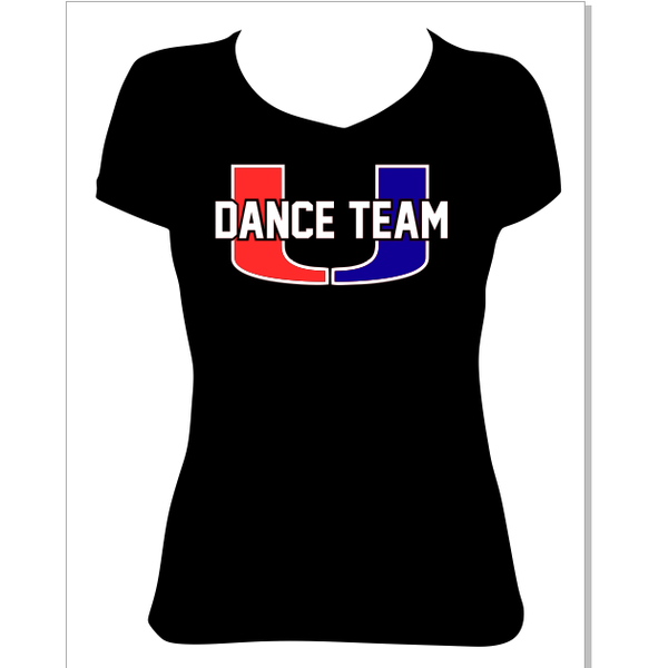 Clayton Valley U DANCE TEAM Women's Relaxed Jersey Short Sleeve V-Neck Tee - 3 Color Choices