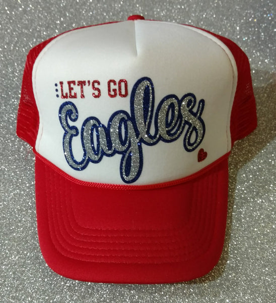 Let's Go Eagles Red Trucker Hat