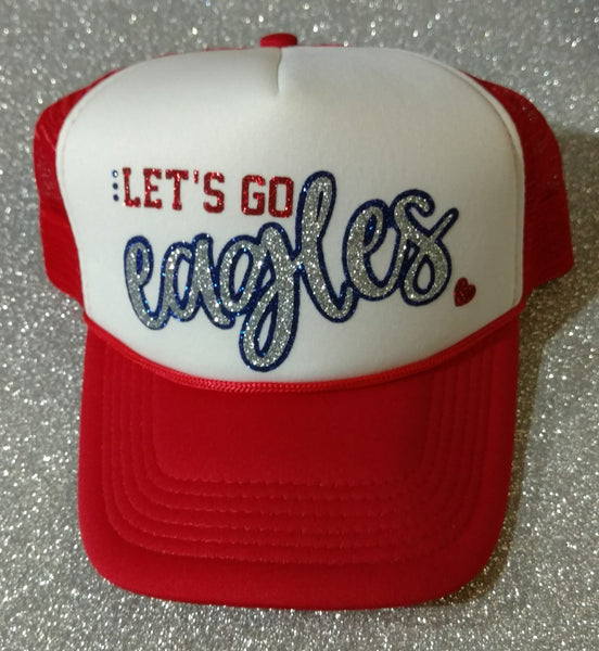 Let's Go eagles Red Trucker Hat