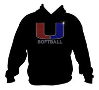 Clayton Valley RHINESTONE U Hooded Sweatshirt - PICK YOUR SPORT/GROUP - 3 Color Choices