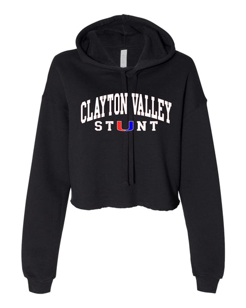 CVCHS 2022 Stunt Team Black Women's Cropped Fleece Hoodie - 2 Logo Options