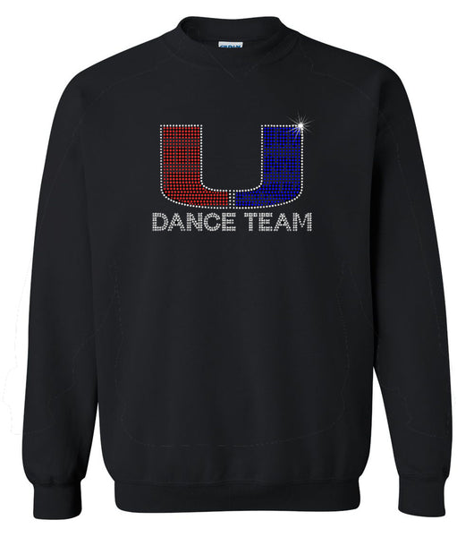 Clayton Valley RHINESTONE U DANCE TEAM Crew Neck Sweatshirt - 3 Color Choices